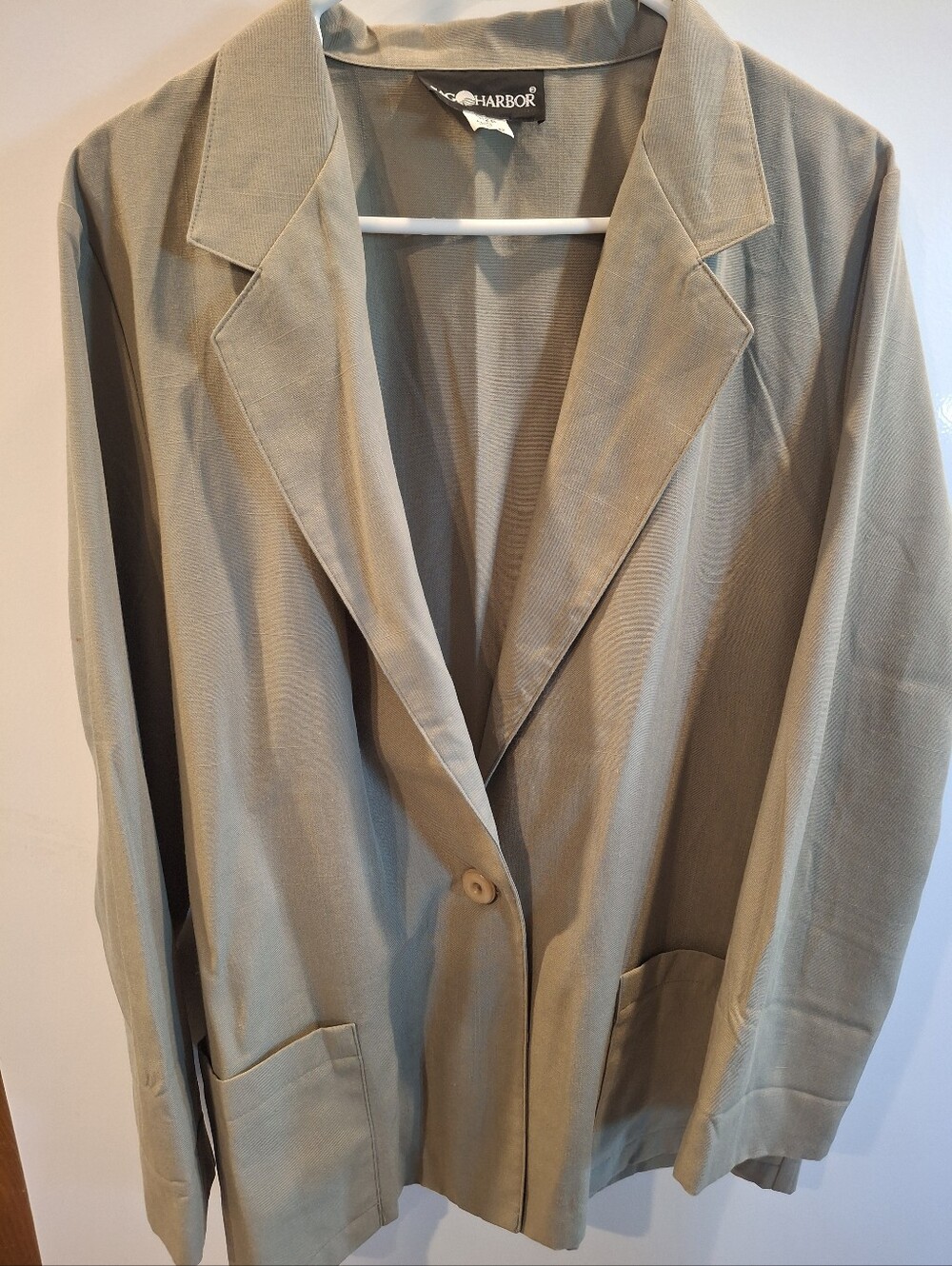 Sag Harbor Women's Taupe Single-Button Blazer